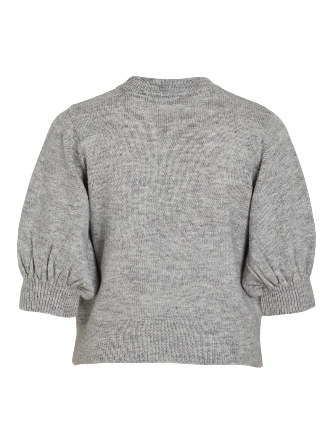 VIBIOLA Knit Top - Medium Grey Melange